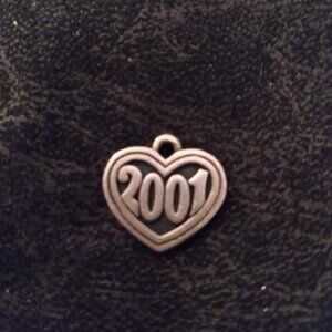 Vintage Silver Heart"2001" Rare Year by James Avery